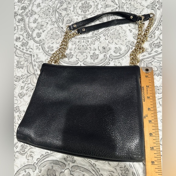 Kate Spade - Black Leather Shoulder / Crossbody Bag - has a little sparkle - Picture 2 of 11